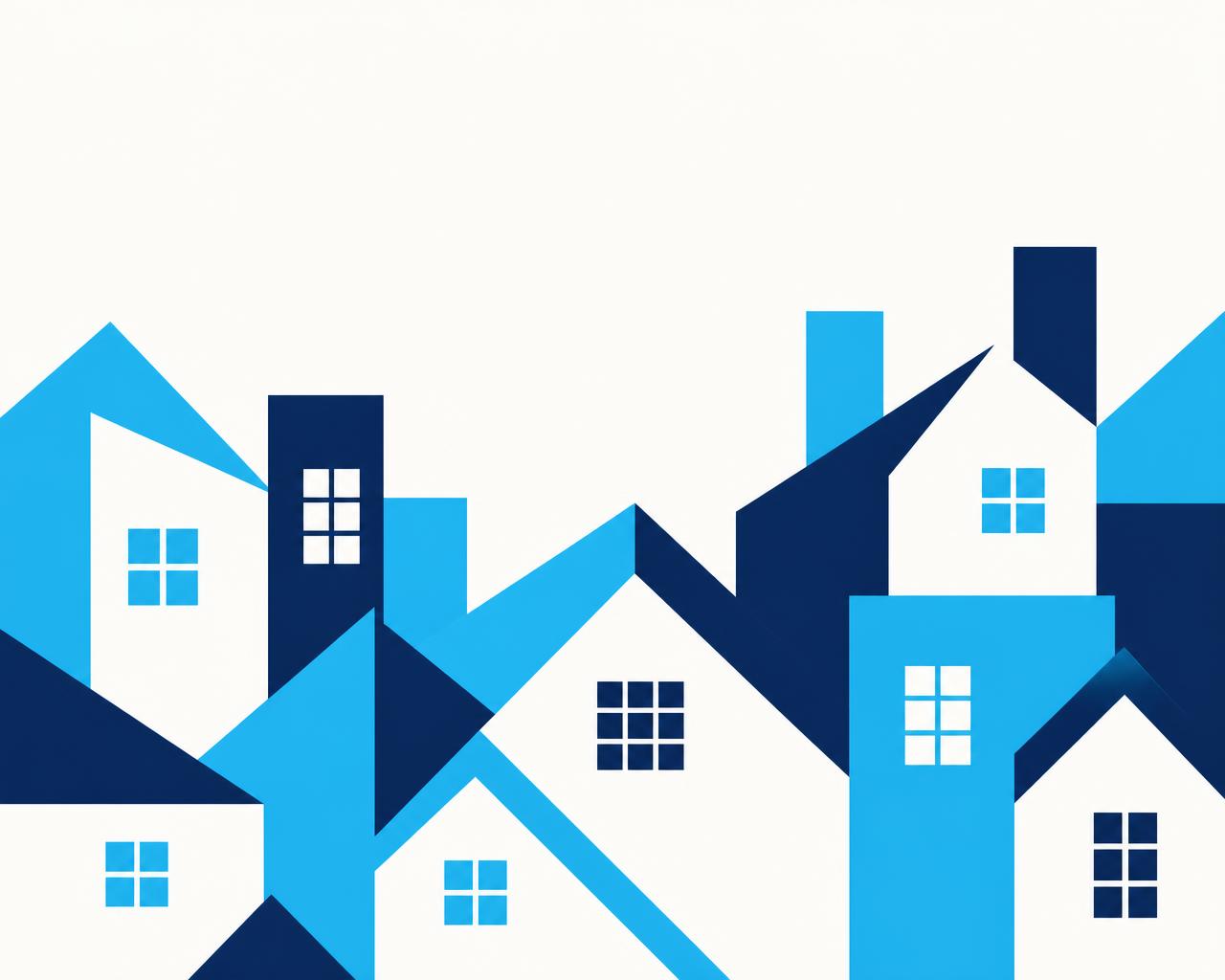 Geometric illustration of Florida rooflines and window panes